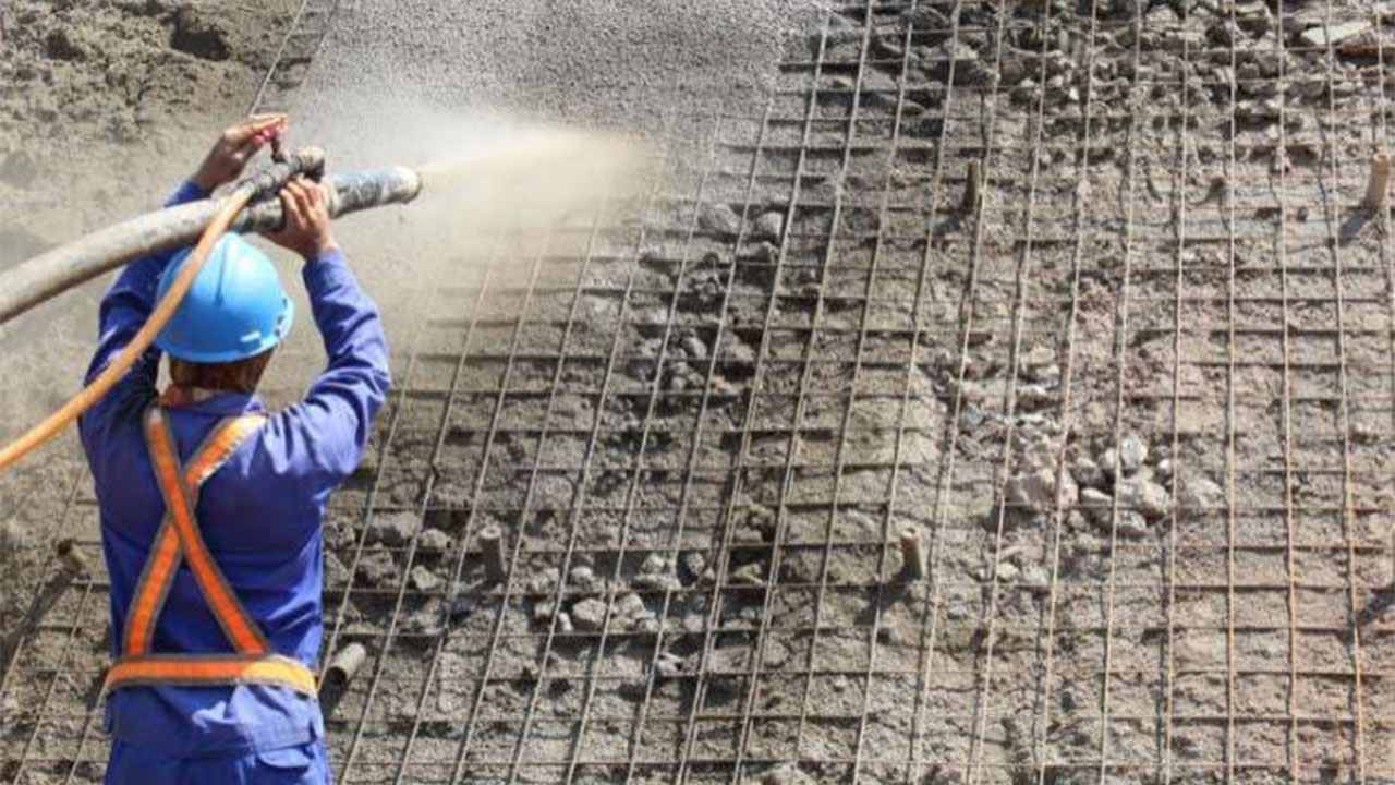Aplicação de concreto projetado e execução de DHP